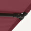 haveparasol med aluminiumsstang 2x1,5 m bordeauxrød