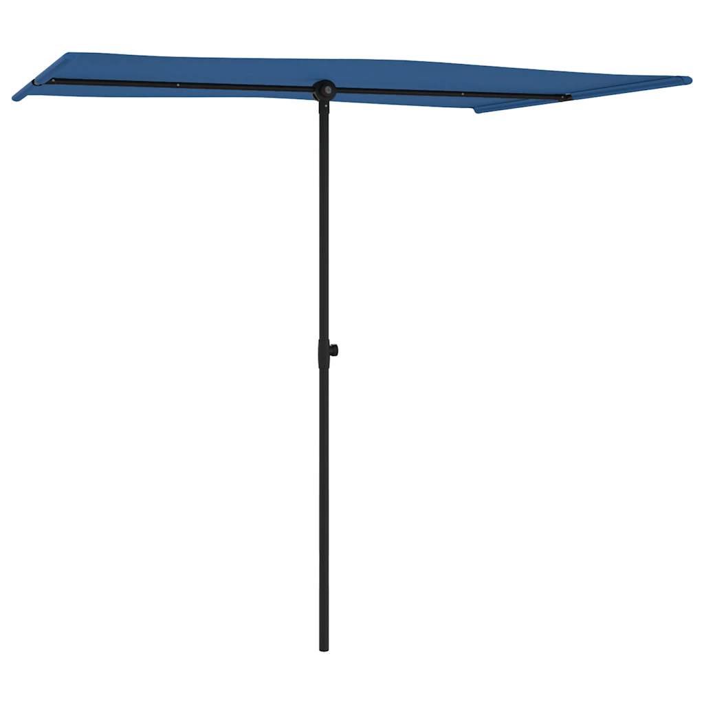 haveparasol med aluminiumstang 2x1,5 m azurblå