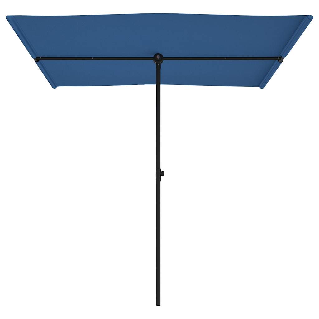 haveparasol med aluminiumstang 2x1,5 m azurblå