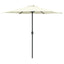 parasol med aluminiumsstang 270x246 cm sandhvid