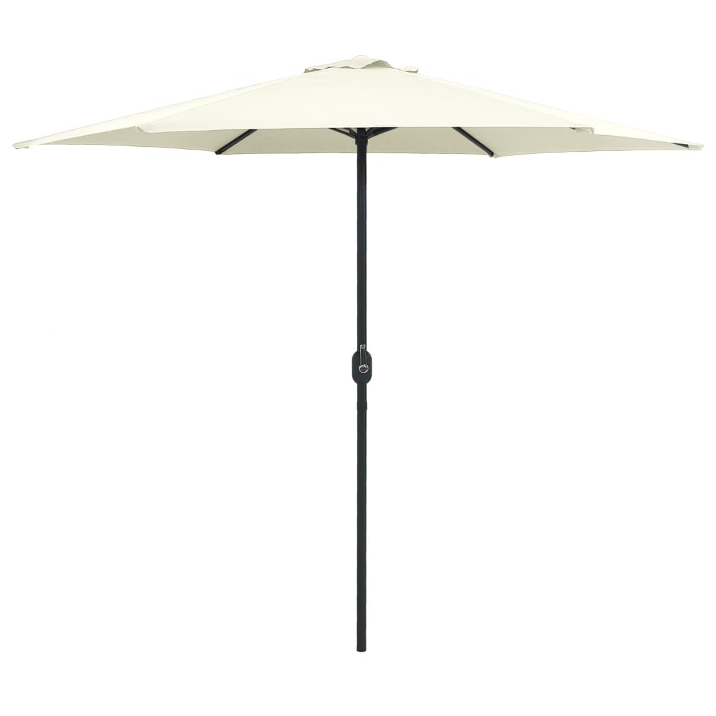 parasol med aluminiumsstang 270x246 cm sandhvid