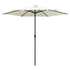 parasol med aluminiumsstang 270x246 cm sandhvid