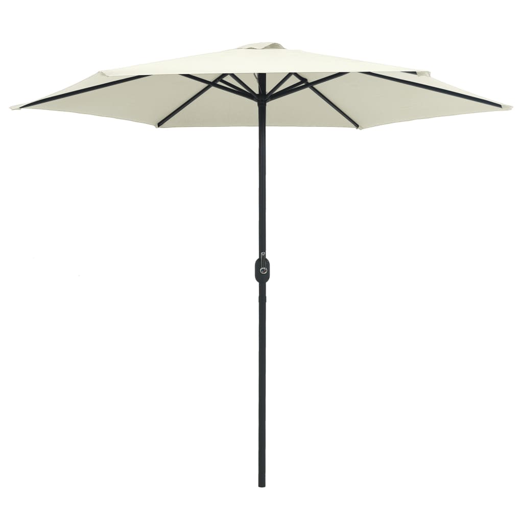 parasol med aluminiumsstang 270x246 cm sandhvid