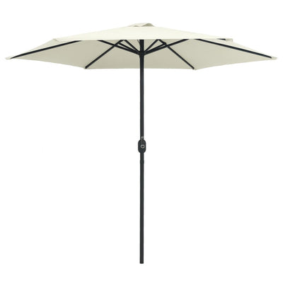 parasol med aluminiumsstang 270x246 cm sandhvid