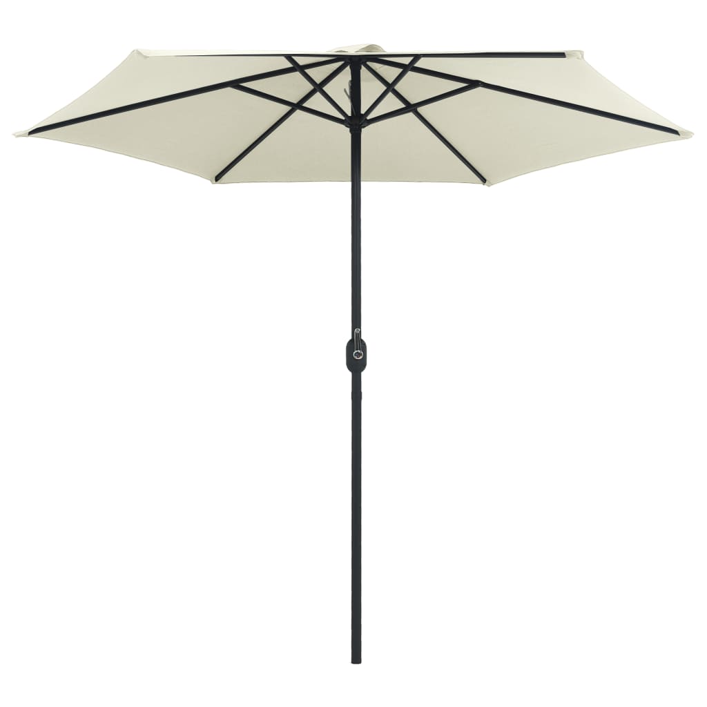 parasol med aluminiumsstang 270x246 cm sandhvid
