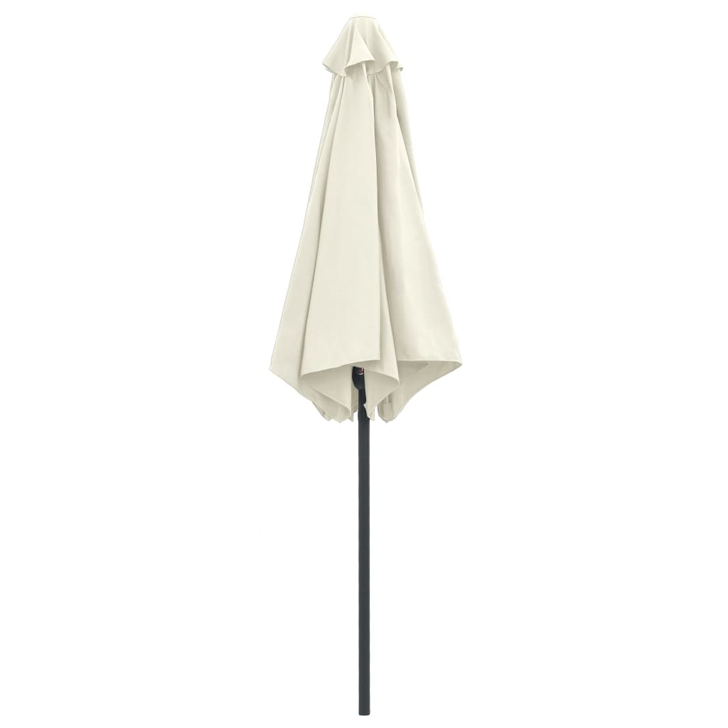 parasol med aluminiumsstang 270x246 cm sandhvid