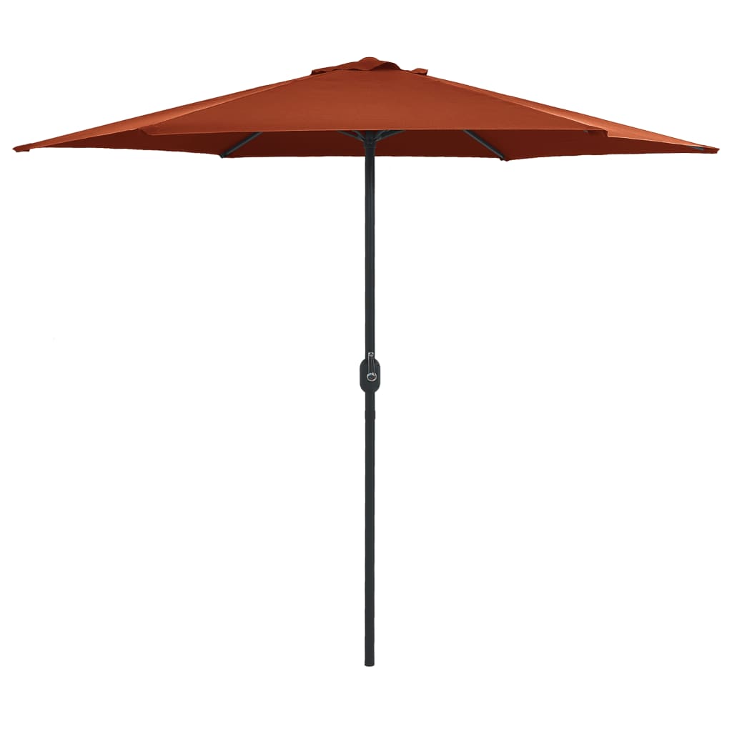 parasol med aluminiumsstang 270x246 cm terrakotta