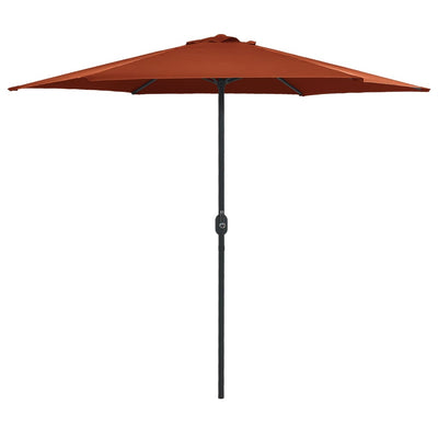 parasol med aluminiumsstang 270x246 cm terrakotta
