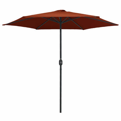 parasol med aluminiumsstang 270x246 cm terrakotta