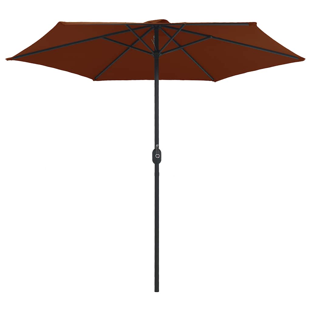 parasol med aluminiumsstang 270x246 cm terrakotta