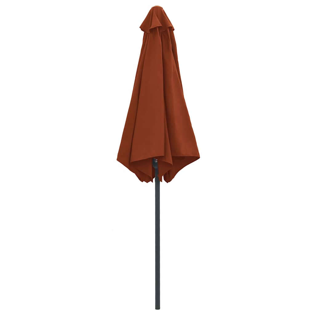 parasol med aluminiumsstang 270x246 cm terrakotta