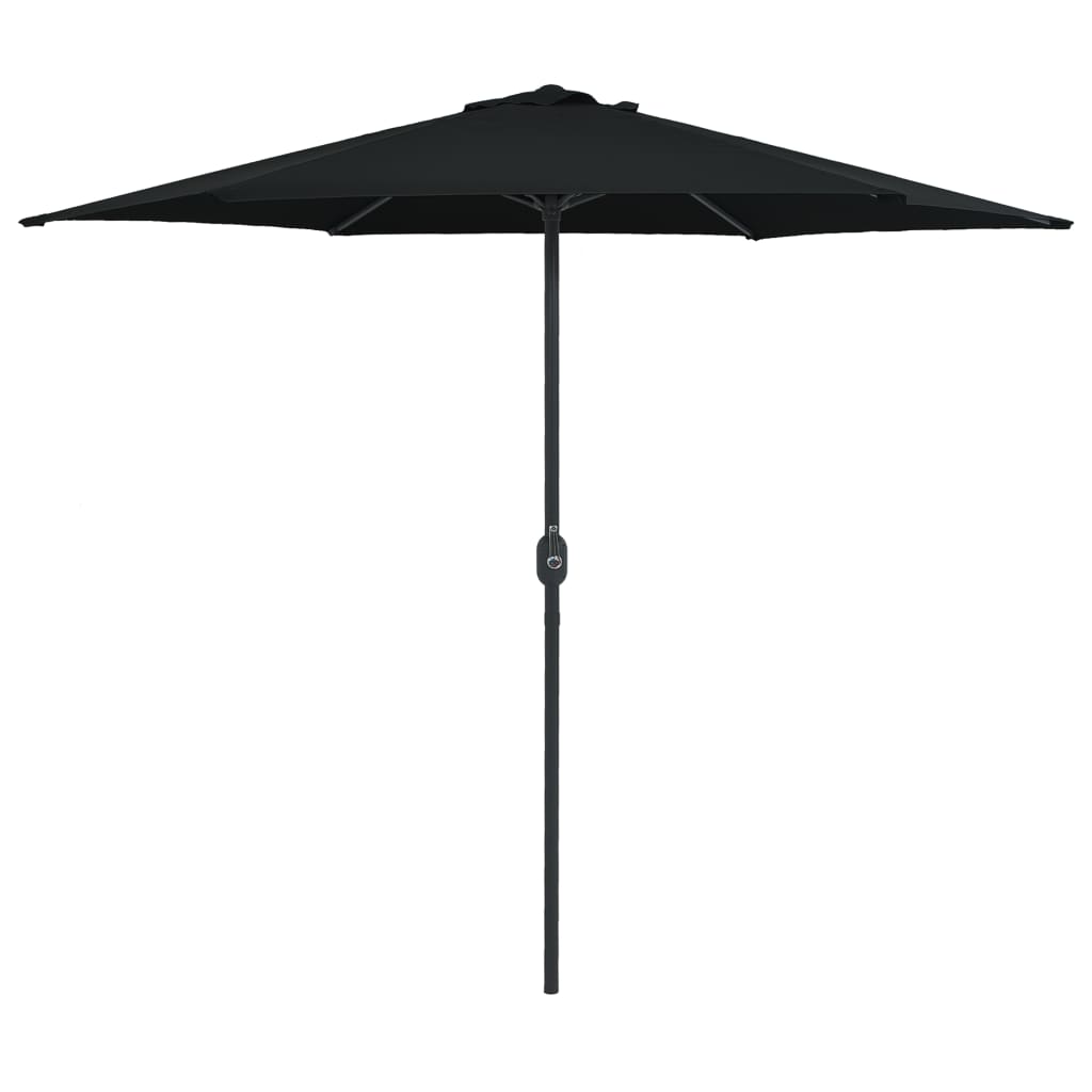 haveparasol med aluminiumstang 270x246 cm sort