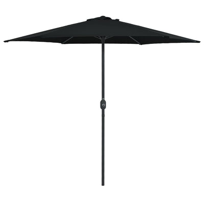 haveparasol med aluminiumstang 270x246 cm sort