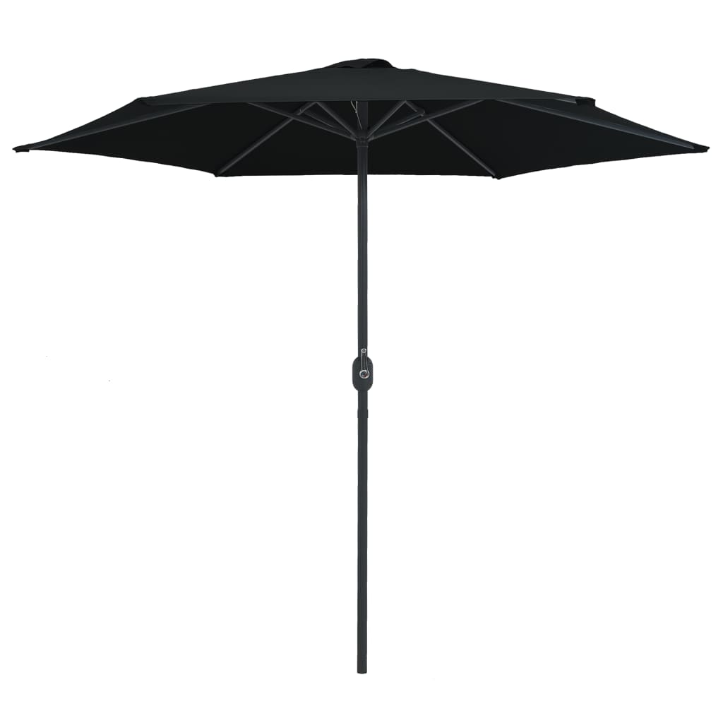 haveparasol med aluminiumstang 270x246 cm sort