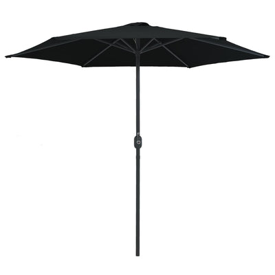 haveparasol med aluminiumstang 270x246 cm sort
