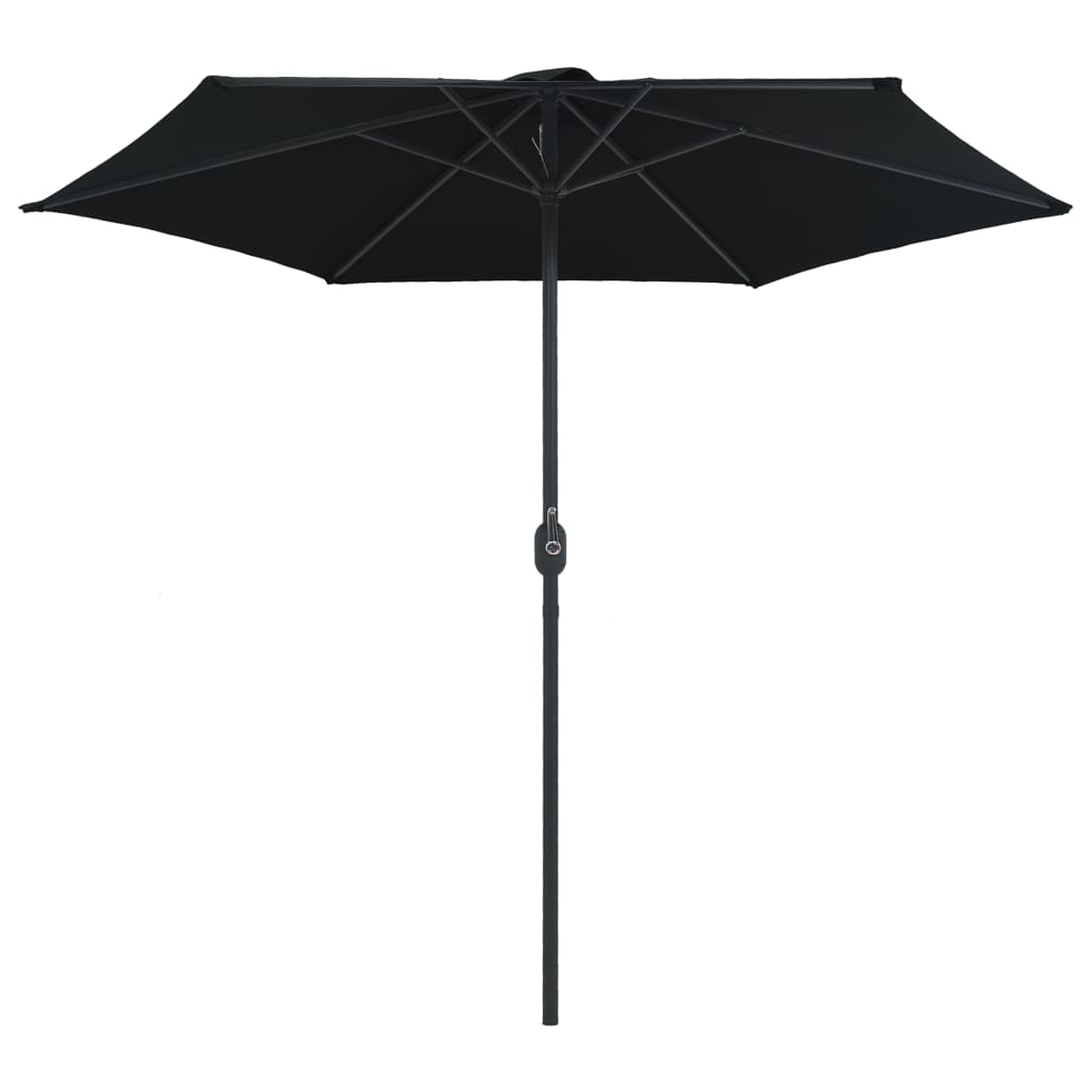 haveparasol med aluminiumstang 270x246 cm sort