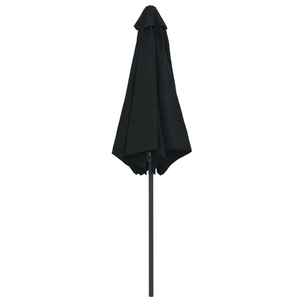 haveparasol med aluminiumstang 270x246 cm sort