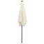 parasol med LED-lys og aluminiumsstang 300 cm sandhvid