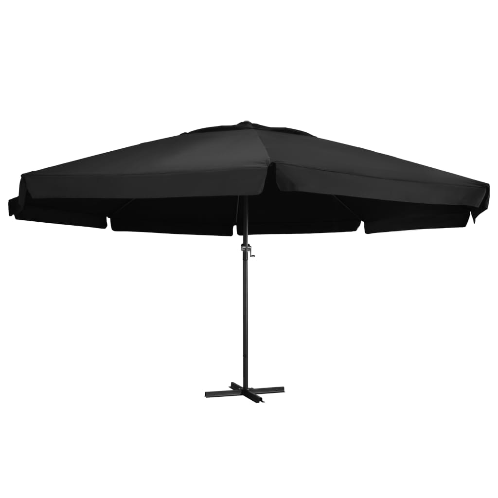 haveparasol med aluminiumstang 500 cm sort
