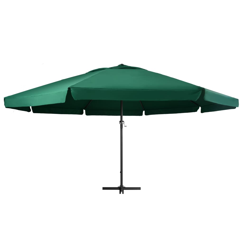 haveparasol med aluminiumstang 600 cm grøn
