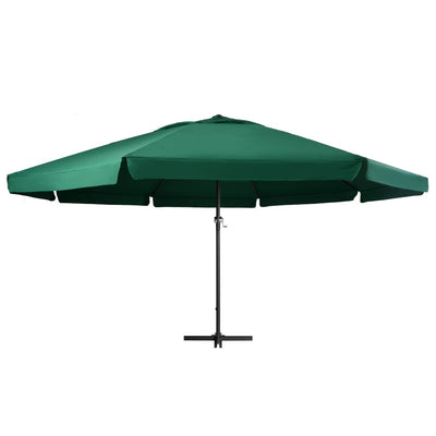 haveparasol med aluminiumstang 600 cm grøn
