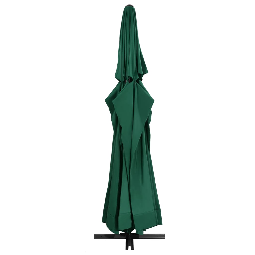 haveparasol med aluminiumstang 600 cm grøn