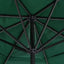 haveparasol med aluminiumstang 600 cm grøn