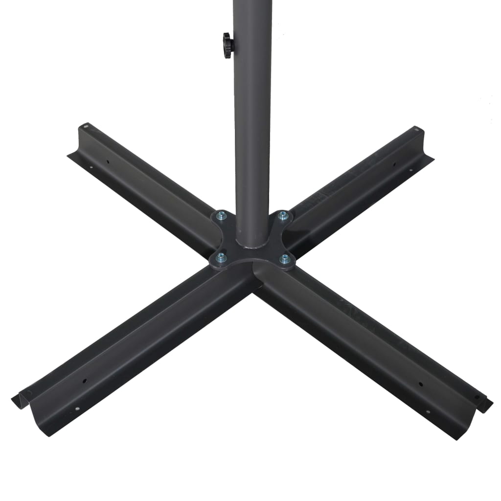 haveparasol med aluminiumstang 600 cm antracitgrå