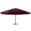 haveparasol med aluminiumstang 600 cm bordeauxrød