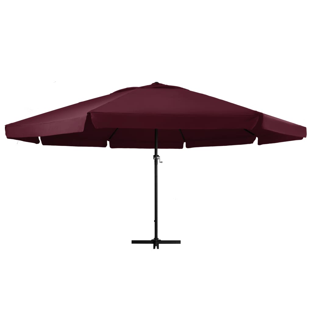 haveparasol med aluminiumstang 600 cm bordeauxrød