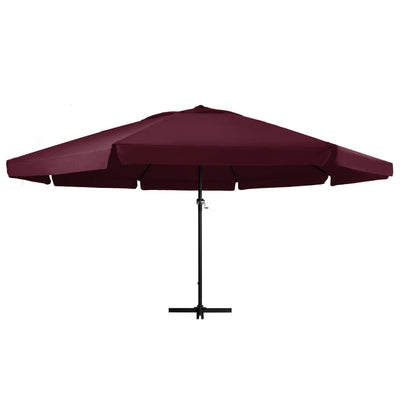 haveparasol med aluminiumstang 600 cm bordeauxrød