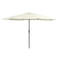 parasol 390 cm metalstang sandfarvet
