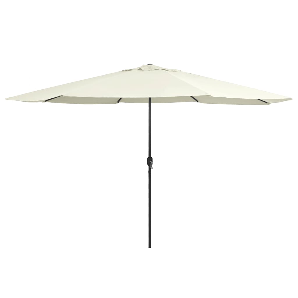 parasol 390 cm metalstang sandfarvet