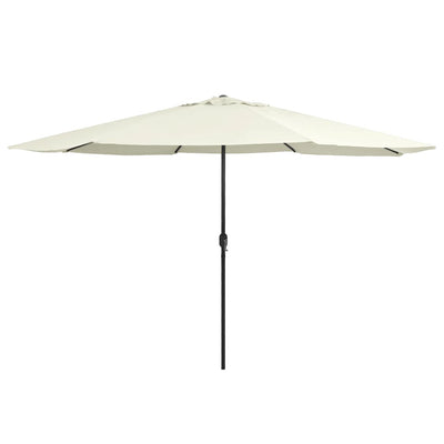 parasol 390 cm metalstang sandfarvet