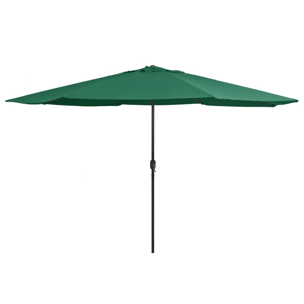 parasol 390 cm metalstang grøn