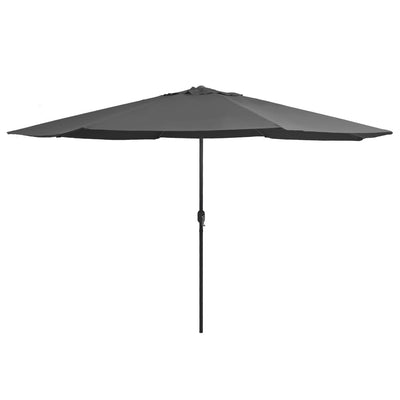 parasol 390 cm metalstang antracitgrå
