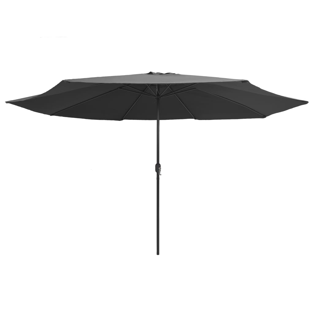 parasol 390 cm metalstang antracitgrå