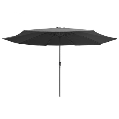 parasol 390 cm metalstang antracitgrå