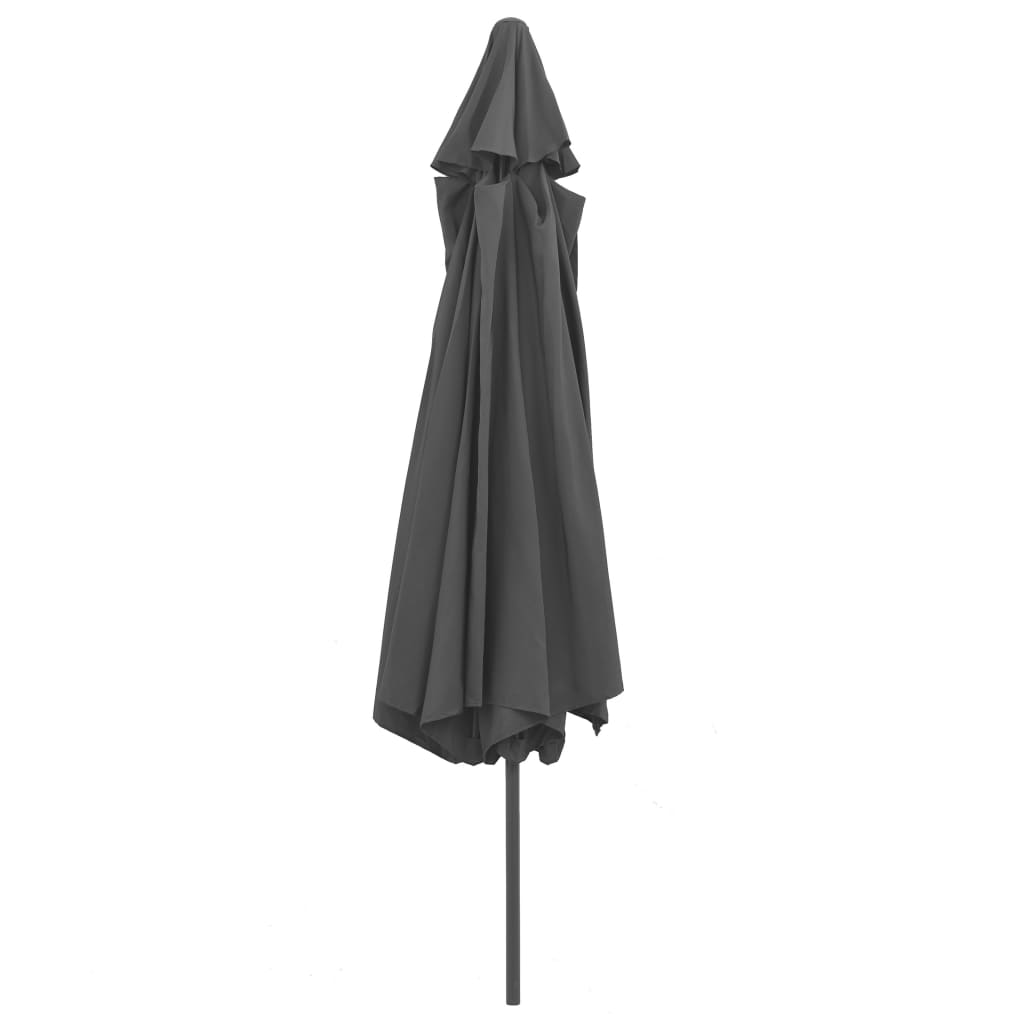 parasol 390 cm metalstang antracitgrå