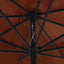 parasol med metalstang 390 cm terrakotta