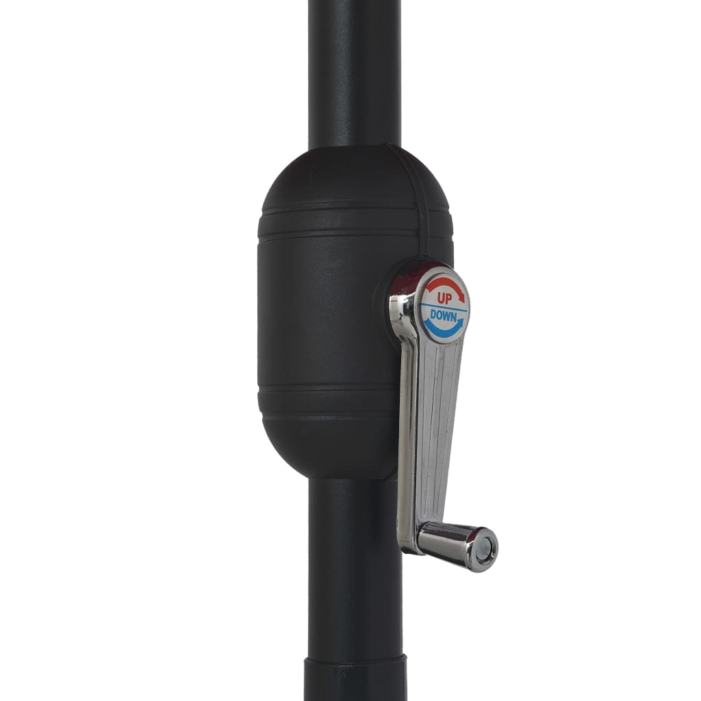 parasol med metalstang 390 cm terrakotta