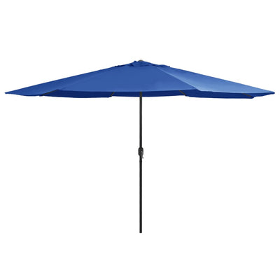 parasol med metalstang 390 cm azurblå