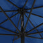 parasol med metalstang 390 cm azurblå