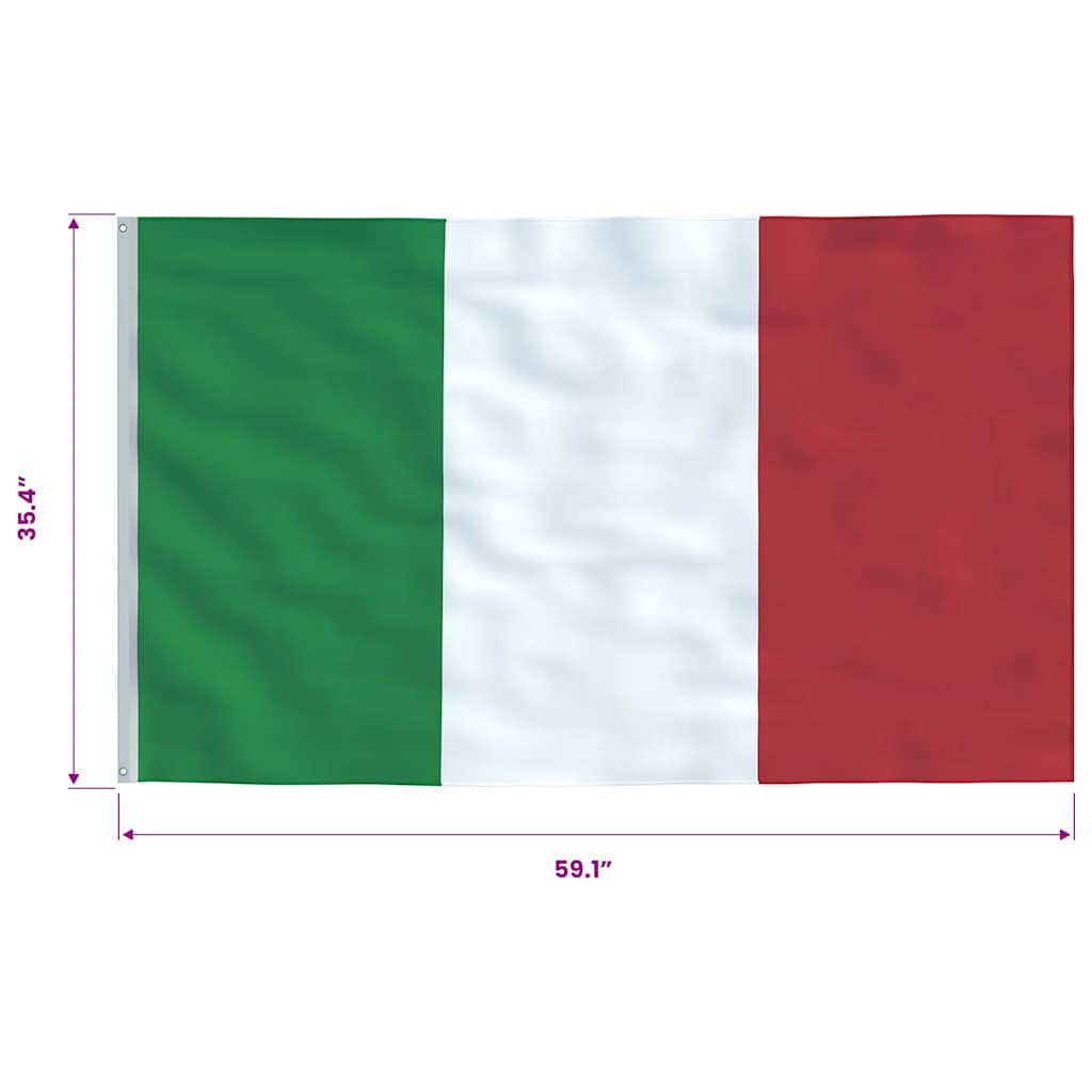 italiensk flag 90x150 cm