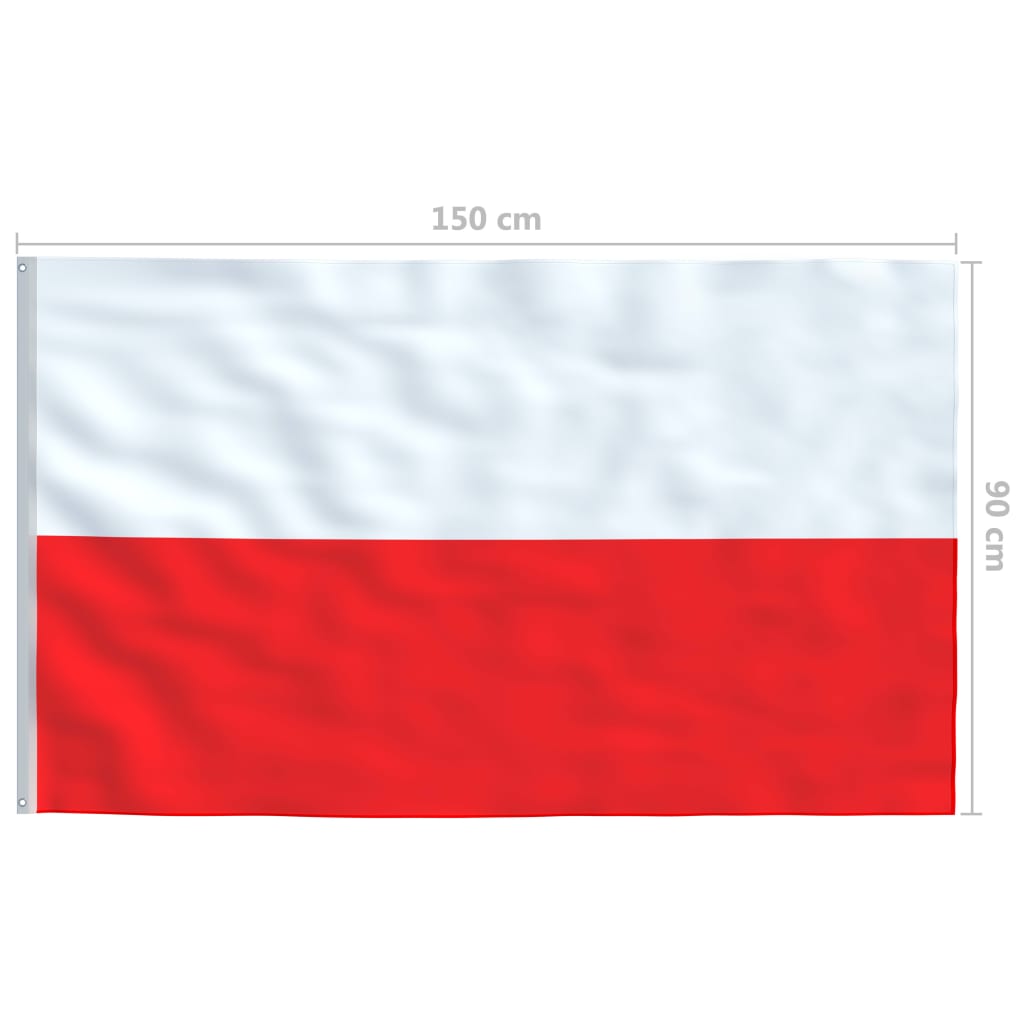 polsk flag 90x150 cm