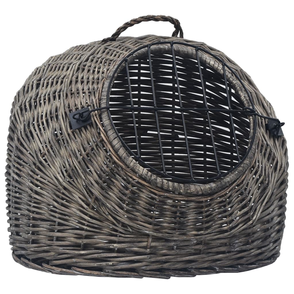 kattetransport 45x35x35 cm naturpil grå