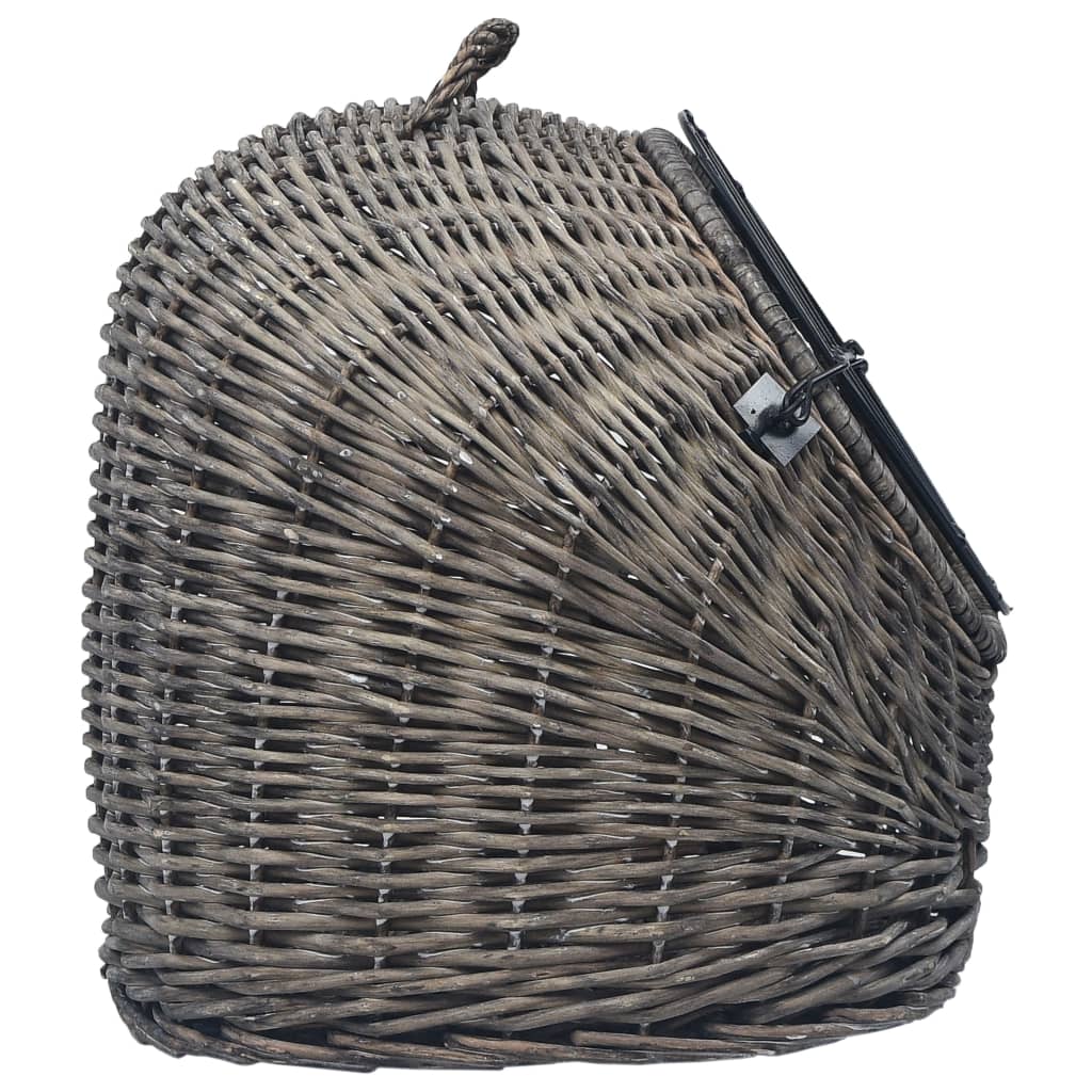 kattetransport 45x35x35 cm naturpil grå