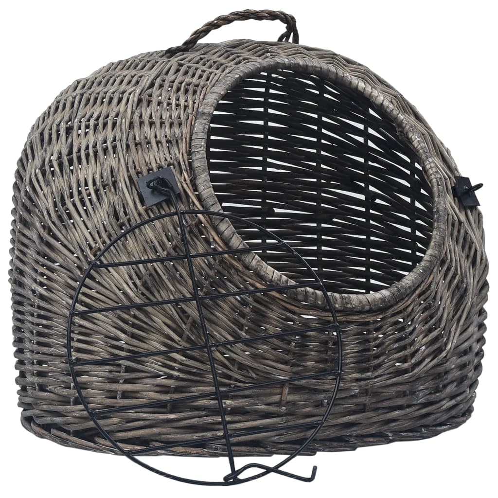 kattetransport 50x42x40 cm naturpil grå