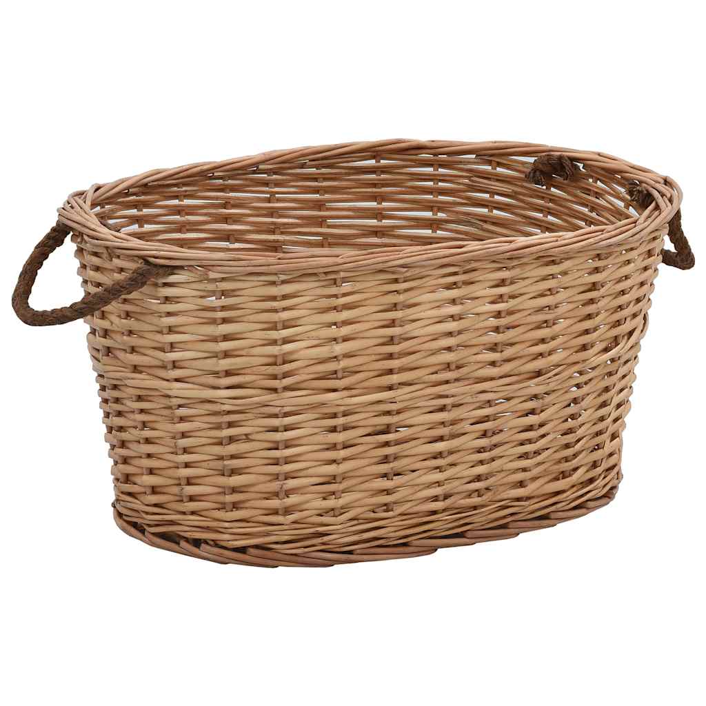 brændekurv med håndtag 58 x 42 x 29 cm naturpil