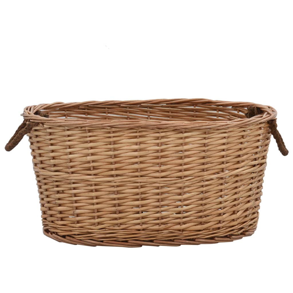 brændekurv med håndtag 58 x 42 x 29 cm naturpil